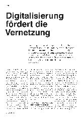 Vorschauseite 1: Digitalisierung fördert die Vernetzung.
