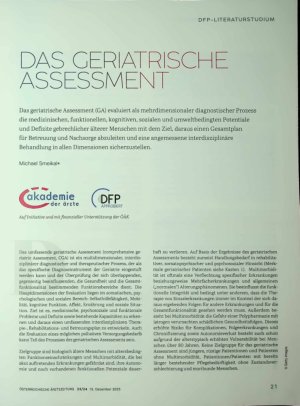 Vorschauseite 1: Das geriatrische Assessment