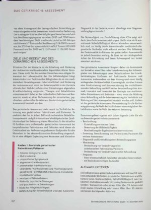 Vorschauseite 2: Das geriatrische Assessment