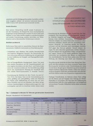 Vorschauseite 5: Das geriatrische Assessment