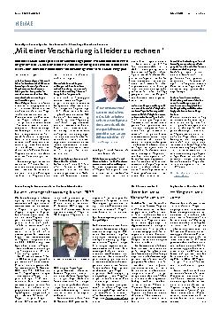 Vorschauseite 1: Mit einer Verschärfung ist leider zu rechnen.