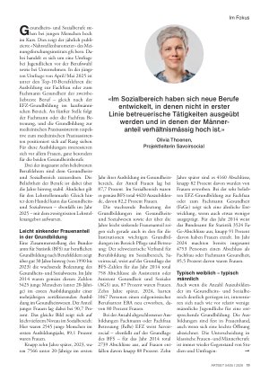 Vorschauseite 2: Die Pflegeund Sozialberufe sind stark in Frauenhand – Männer holen langsam auf