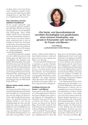 Vorschauseite 4: Die Pflegeund Sozialberufe sind stark in Frauenhand – Männer holen langsam auf