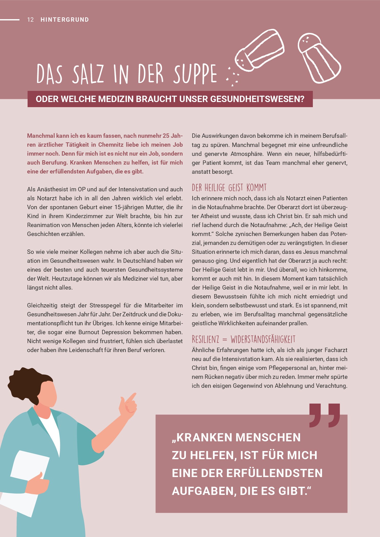 Vorschauseite 1: Das Salz in der Suppe oder welche Medizin braucht unser Gesundheitswesen?