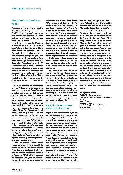 Vorschauseite 3: Telemedizinisches Netzwerk Kooperation 2.0 im Norden