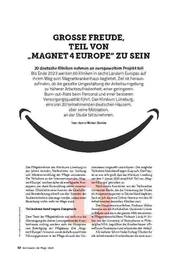 Vorschauseite 1: GROSSE FREUDE, TEIL VON „MAGNET 4 EUROPE“ ZU SEIN