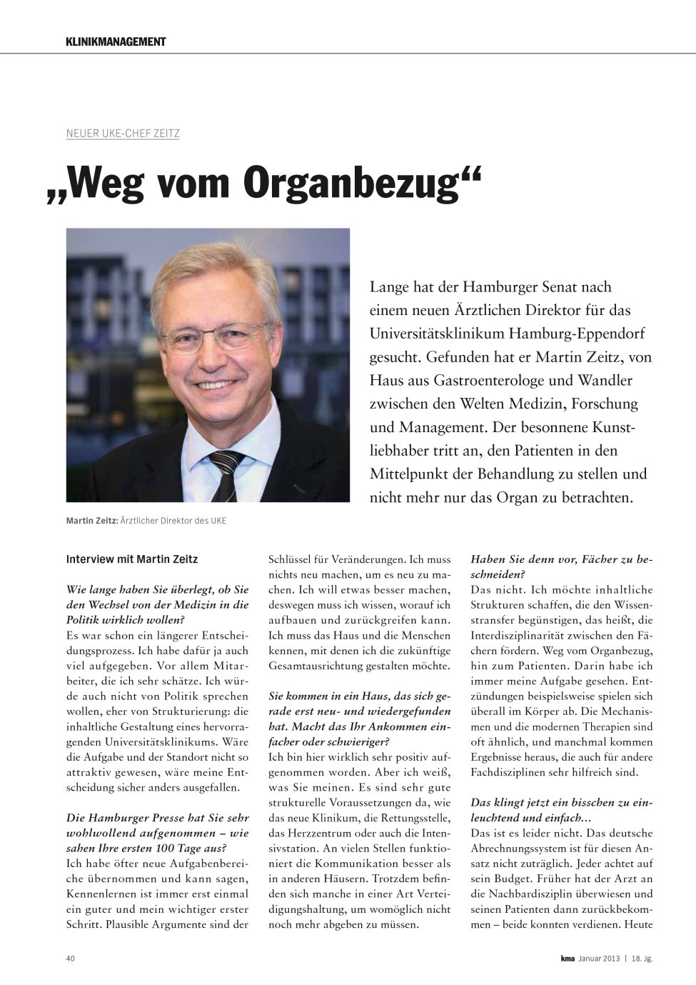 Vorschauseite 1: ?Weg vom Organbezug?