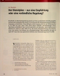 Vorschauseite 1: Ein Überblick: Der Dienstplan - nur eine Empfehlung oder eine verbindliche Regelung?