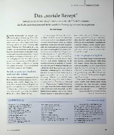 Vorschauseite 1: Das „soziale Rezept“