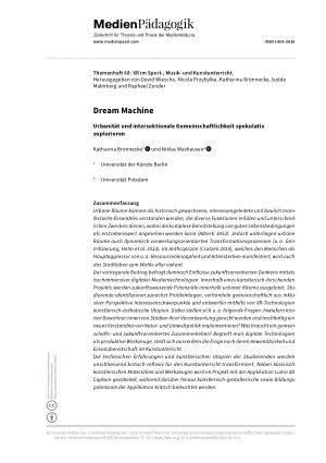 Vorschauseite 1: Dream Machine Urbanität und intersektionale Gemeinschaftlichkeit spekulativ explorieren