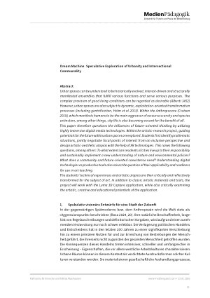 Vorschauseite 2: Dream Machine Urbanität und intersektionale Gemeinschaftlichkeit spekulativ explorieren