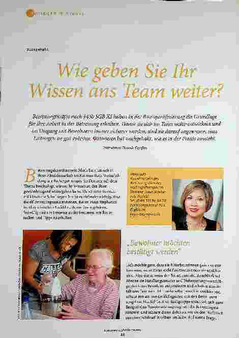 Vorschauseite 1: Wie geben Sie Ihr Wissen an das Team weiter?