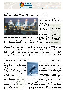 Vorschauseite 1: Klartext reden: Wenn Pflege auf Politik trifft