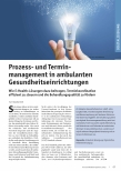 Vorschauseite 1: Prozessund Terminmanagement in ambulanten Gesundheitseinrichtungen
