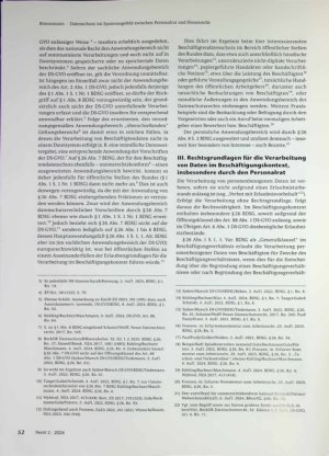 Vorschauseite 2: Datenschutz im Spannungsfeld zwischen Personalrat und Dienststelle