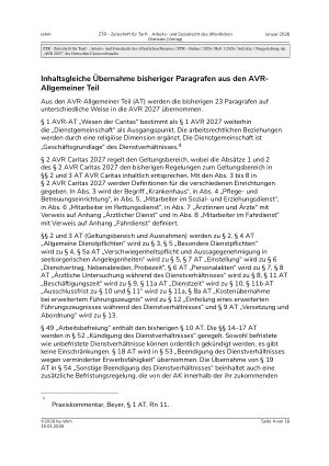 Vorschauseite 4: Neugestaltung der „AVR 2027“ des Deutschen Caritasverbandes