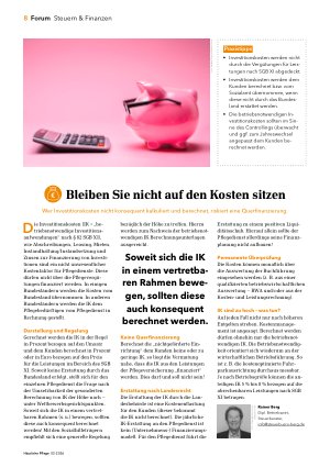 Vorschauseite 1: Bleiben Sie nicht auf den Kosten sitzen