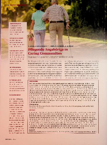 Vorschauseite 1: Pflegende Angehörige in Caring Communities Wege zu einem gesunden und klimafreundlichen Alltag