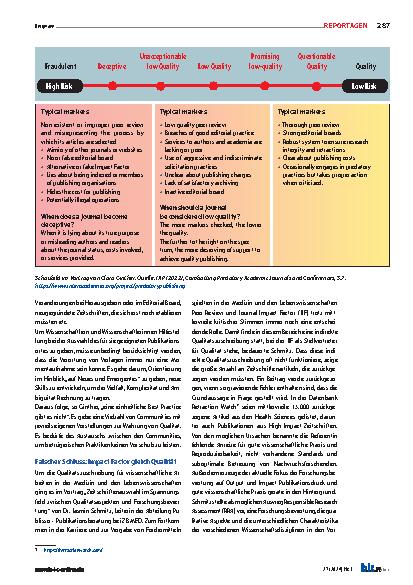 Vorschauseite 3: Wissenschaftliches Publizieren im Wandel: Hohe Anforderungen an Qualitätssicherung und Rahmenbedingungen