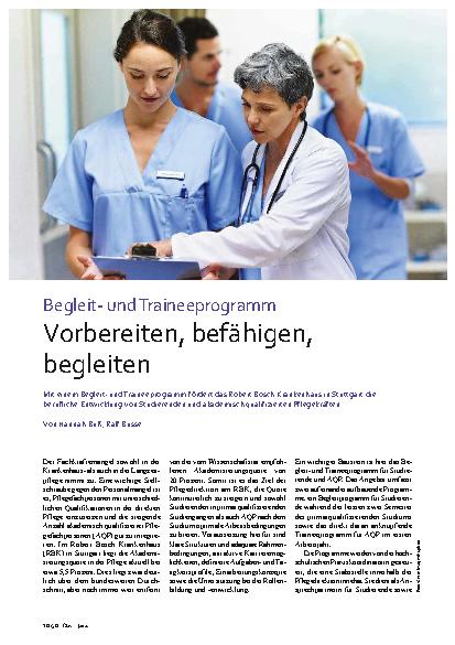 Vorschauseite 1: Begleitund Traineeprogramm: Vorbereiten, befähigen, begleiten
