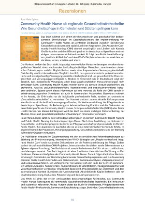 Vorschauseite 4: Pflegewissenschaft Heft 1-2026