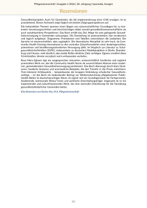 Vorschauseite 5: Pflegewissenschaft Heft 1-2026