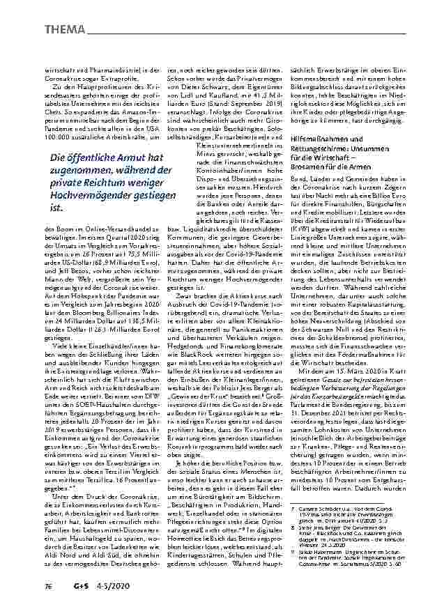 Vorschauseite 3: Corona und gesundheitliche Ungleichheit: Wer arm ist, muss eher sterben