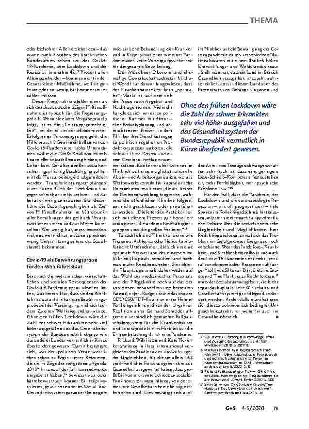 Vorschauseite 6: Corona und gesundheitliche Ungleichheit: Wer arm ist, muss eher sterben