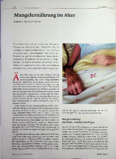Vorschauseite 1: Mangelernährung im Alter