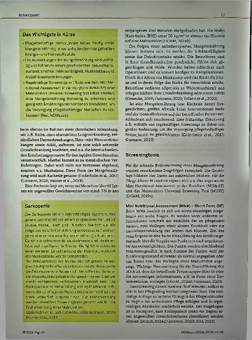 Vorschauseite 2: Mangelernährung im Alter