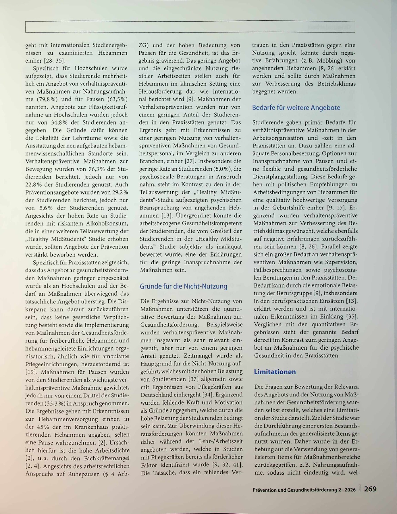 Vorschauseite 6: Verhältnis- und Verhaltensprävention aus Sicht von Studierenden der Hebammenwissenschaft