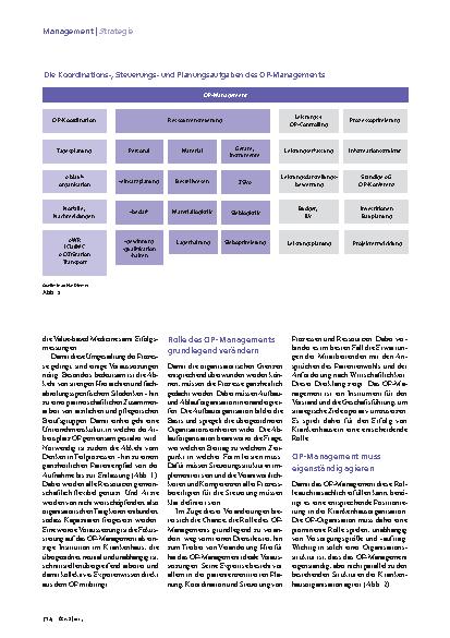 Vorschauseite 2: OP-Management Vom Dienstleister zum Treiber