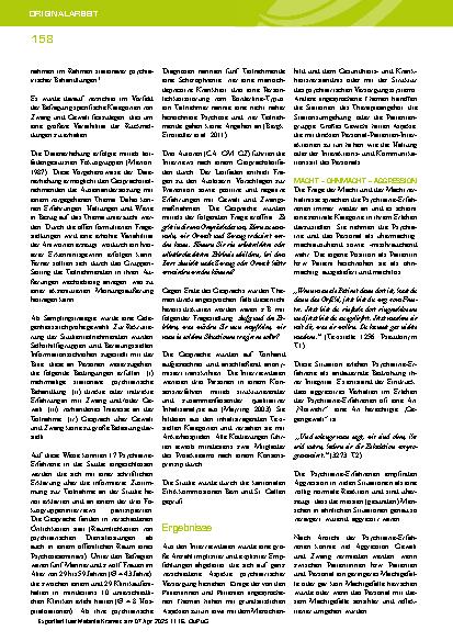 Vorschauseite 3: Was empfehlen Psychiatrie-Erfahrene zur Prävention von Gewalt und Zwangsmaßnahmen während stationärer psychiatrischer Behandlungen?