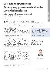 Vorschauseite 1: EU-Förderinstrument zur Bekämpfung grenzüberschreitender Gesundheitsgefahren