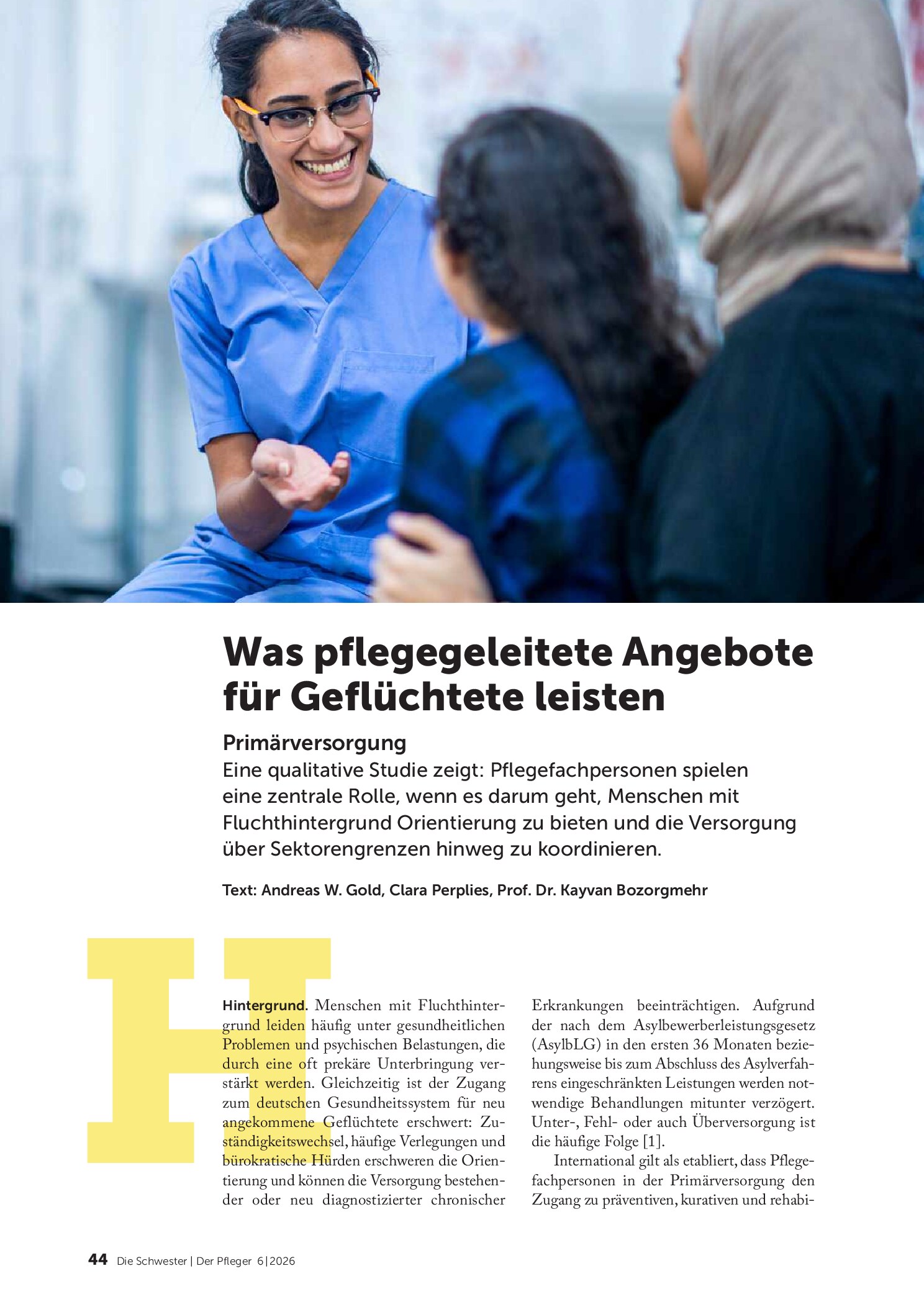 Vorschauseite 1: Was pflegegeleitete Angebote für Geflüchtete leisten