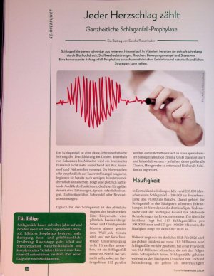 Vorschauseite 1: eder Herzschlag zählt Ganzheitliche Schlaganfall-Prophylaxe