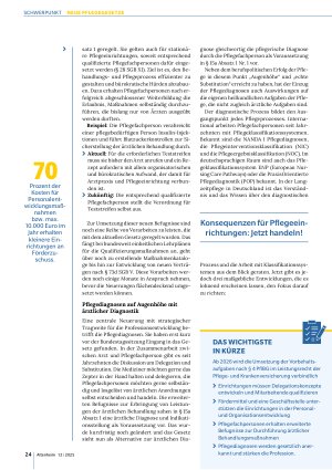 Vorschauseite 3: Die Pflege erhält mehr Verantwortung