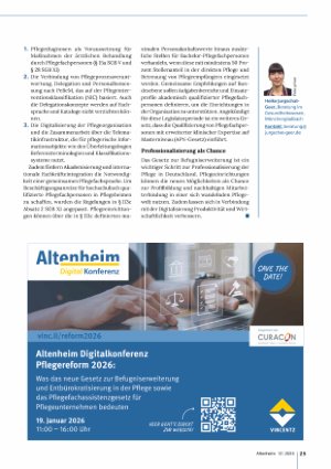 Vorschauseite 4: Die Pflege erhält mehr Verantwortung