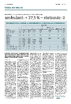 Vorschauseite 1: ambulant: +27,5% – stationär: 0