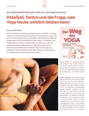 Vorschauseite 1: Patañjali, Tantra und die Frage, was Yoga heute wirklich leisten kann