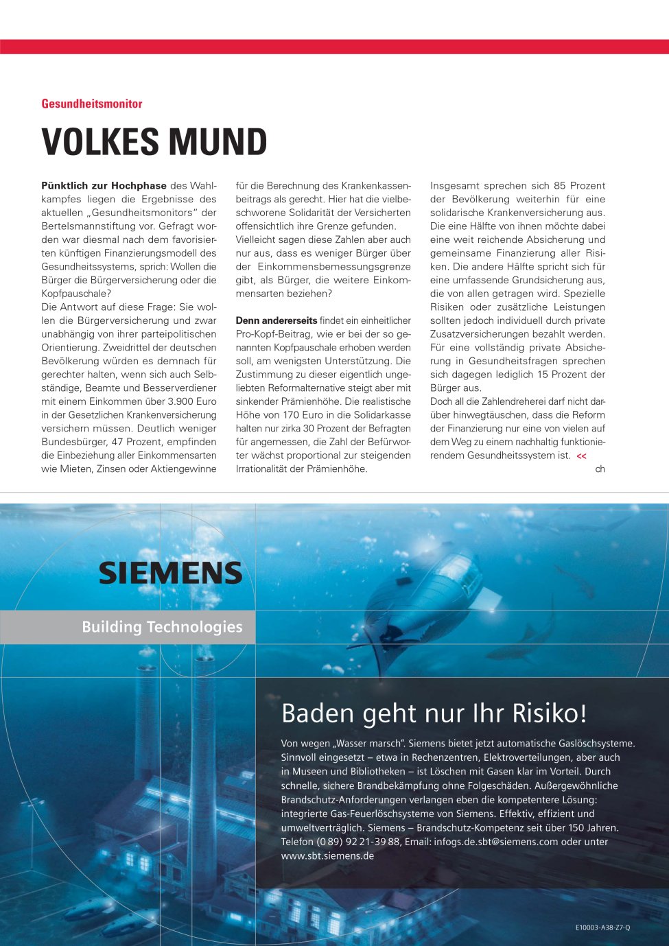 Vorschauseite 1: Volkes Mund