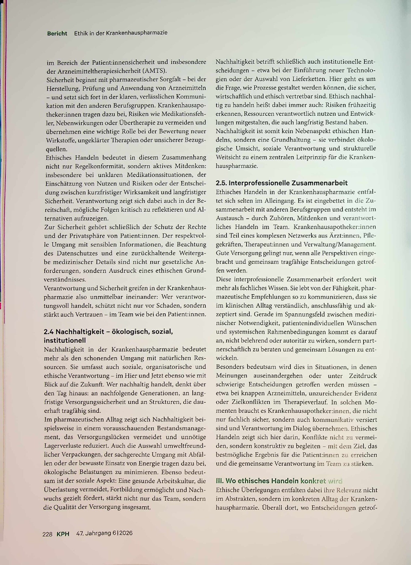 Vorschauseite 3: Impulse und Perspektiven. Abschlussbericht der Projektgruppe Ethik in der Krankenhauspharmazie