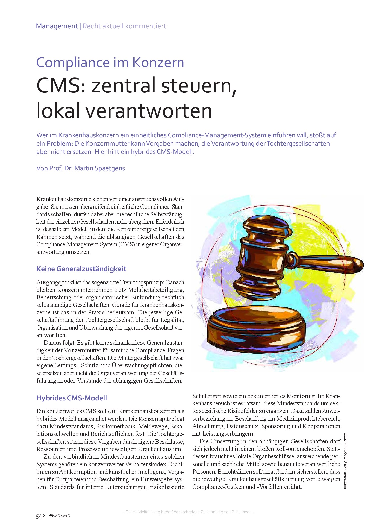 Vorschauseite 1: Compliance im Konzern: CMS: zentral steuern, lokal verantworten
