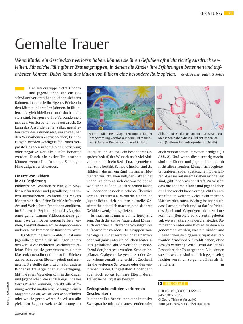 Vorschauseite 1: Gemalte Trauer