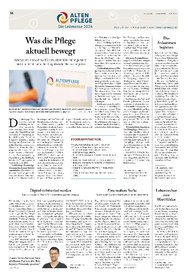 Vorschauseite 1: Was die Pflege aktuell bewegt