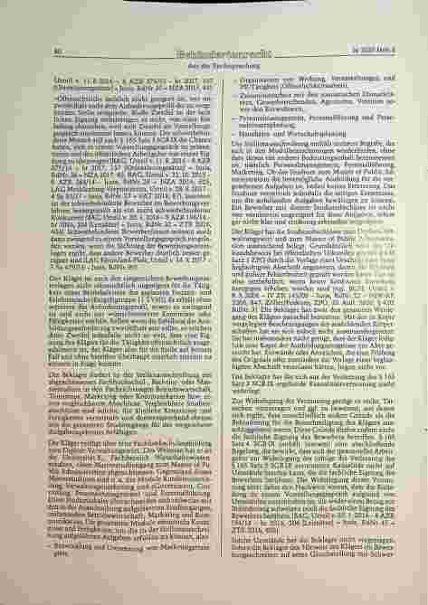 Vorschauseite 4: Aus der Rechtsprechung - (Nicht) Einladung zum Vorstellungsgespräch