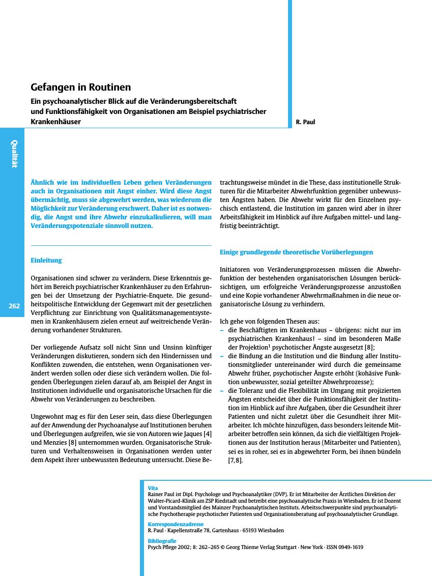 Vorschauseite 1: Gefangen in Routinen