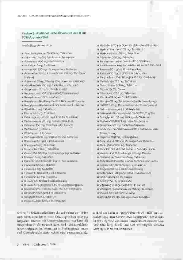 Vorschauseite 5: Pharmazeutisches Know-how in Katastrophensituationen