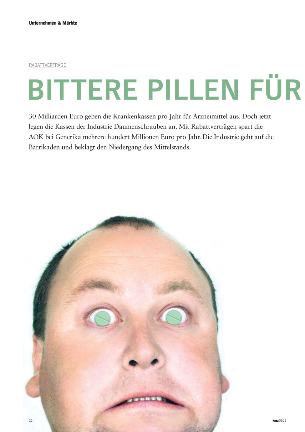 Vorschauseite 1: Bittere Pillen für die Industrie