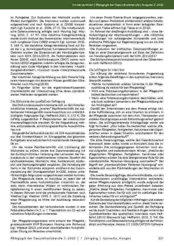 Vorschauseite 5: Die Pflegeprozessplanung als Vorbehaltstätigkeit erlangen Auszubildende der Gesundheitsund Krankenpflege eine pflegerische Fallsteuerungskompetenz?